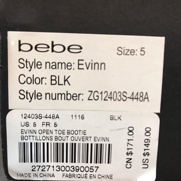 Bebe open toe evenn booties size 5 - Picture 8 of 8